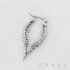 GOTHIC SPINE BONE 3D VERTEBRAL COLUMN 316L SURGICAL STEEL EARRING - 01 (ONE) PIECE